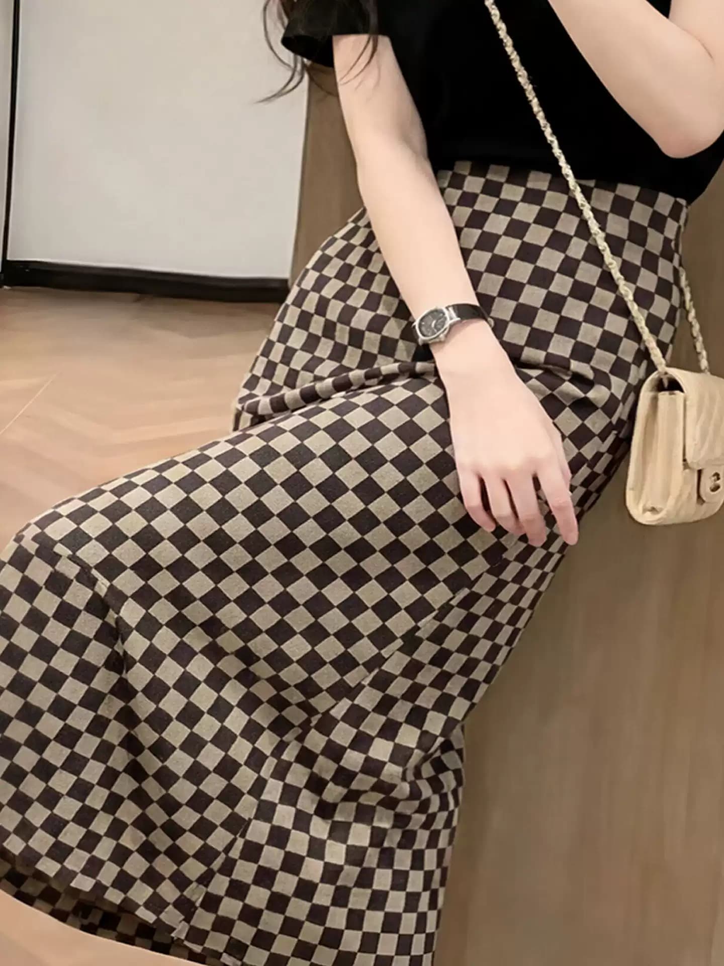 2026 여름 슈퍼 화재 전체 집합 ootd 착용 가져 가라. 캐주얼 자이언트 잘 생긴 ~ 중 작은 샤넬 스타일 반신 스커트 투피스 슈트 여성 상세 이미지 5