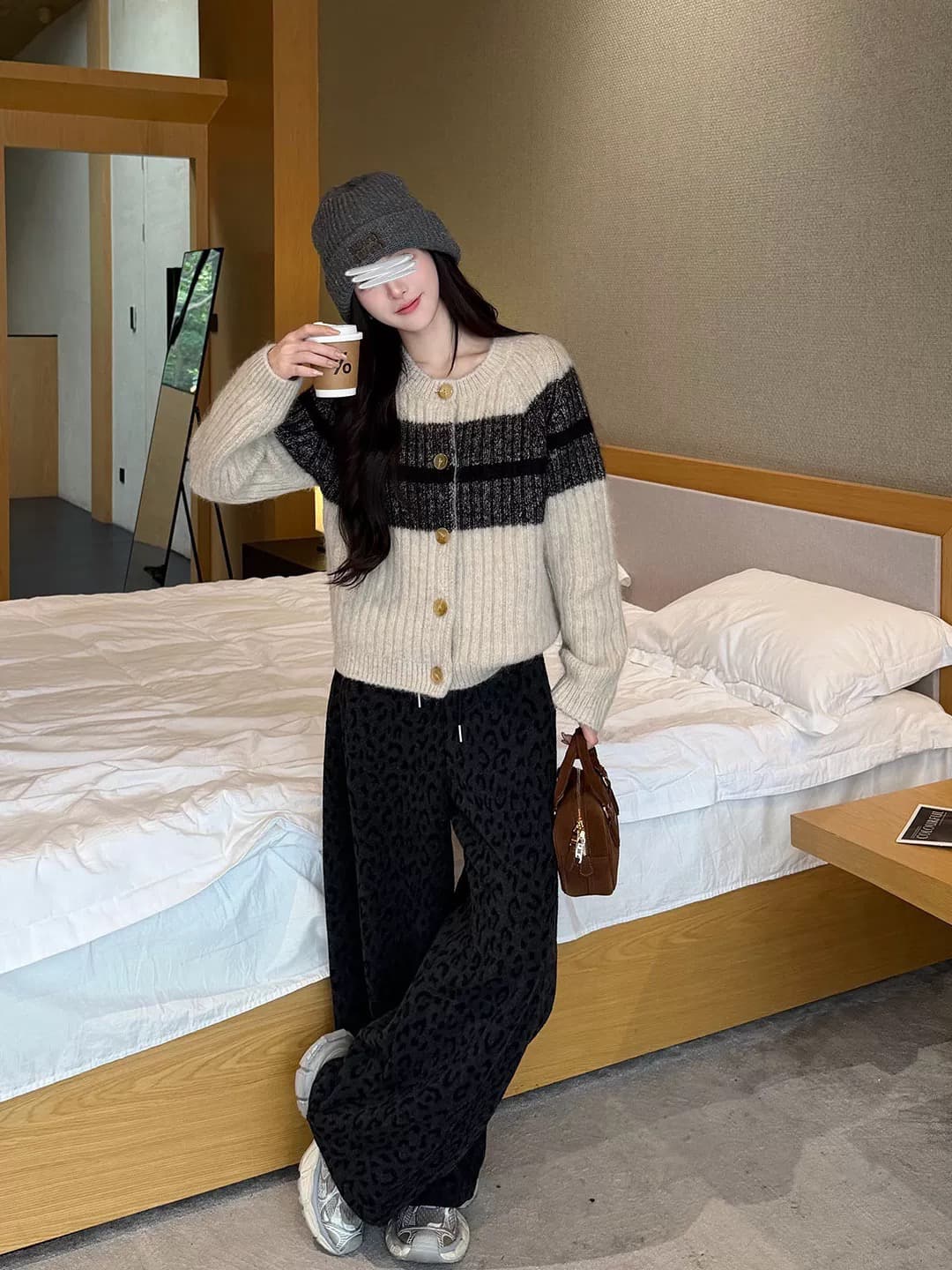 가을 겨울 한국 니트 오픈 가디건 슈퍼 두꺼운 양 낙타 털 니트 오픈 가디건 여성 인사이드 가져 가라. 스웨터 코트 겨울 맨위 상세 이미지 9