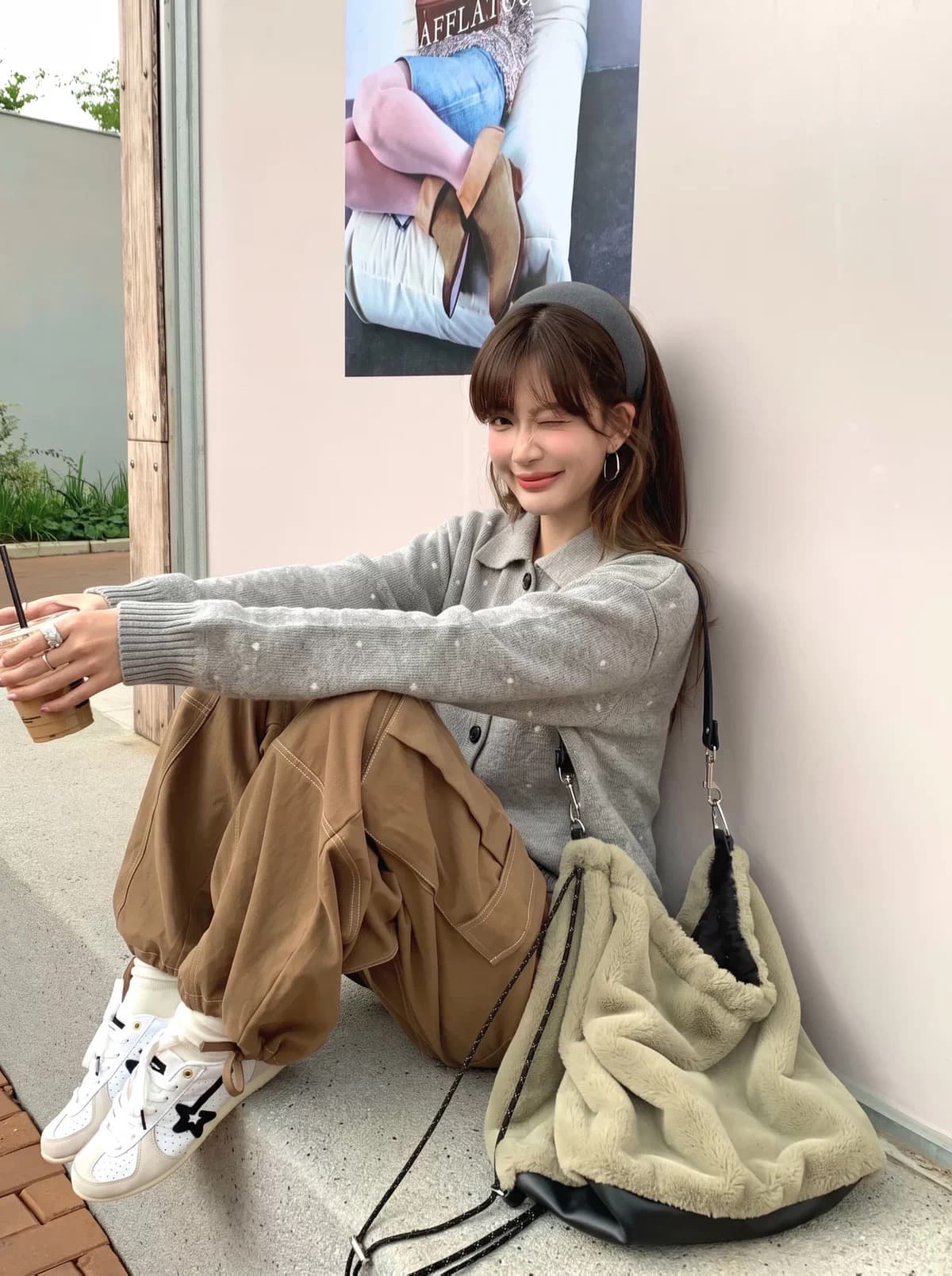 한 부서 도트 무늬 스웨터 오픈 가디건 여성 가을 부드러운 찹쌀 슬림해 보이는 다용도 니트 재킷 캐주얼 이미지 4