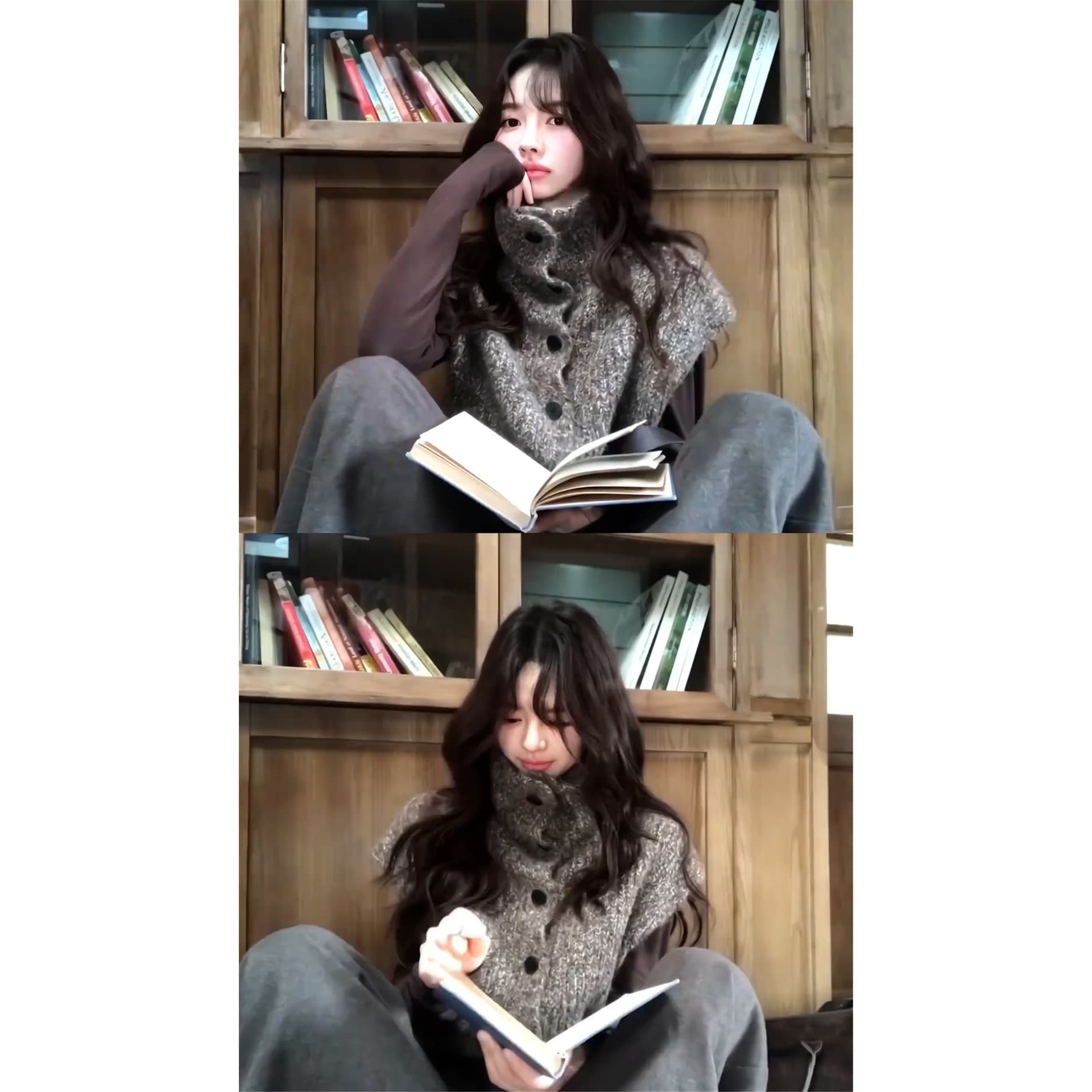 프랑스식 레트로 품격 터틀넥 니트 베스트 가을 겨울 새로운 스택 착용 기본 셔츠 맨위 패션 3종 세트 이미지 5