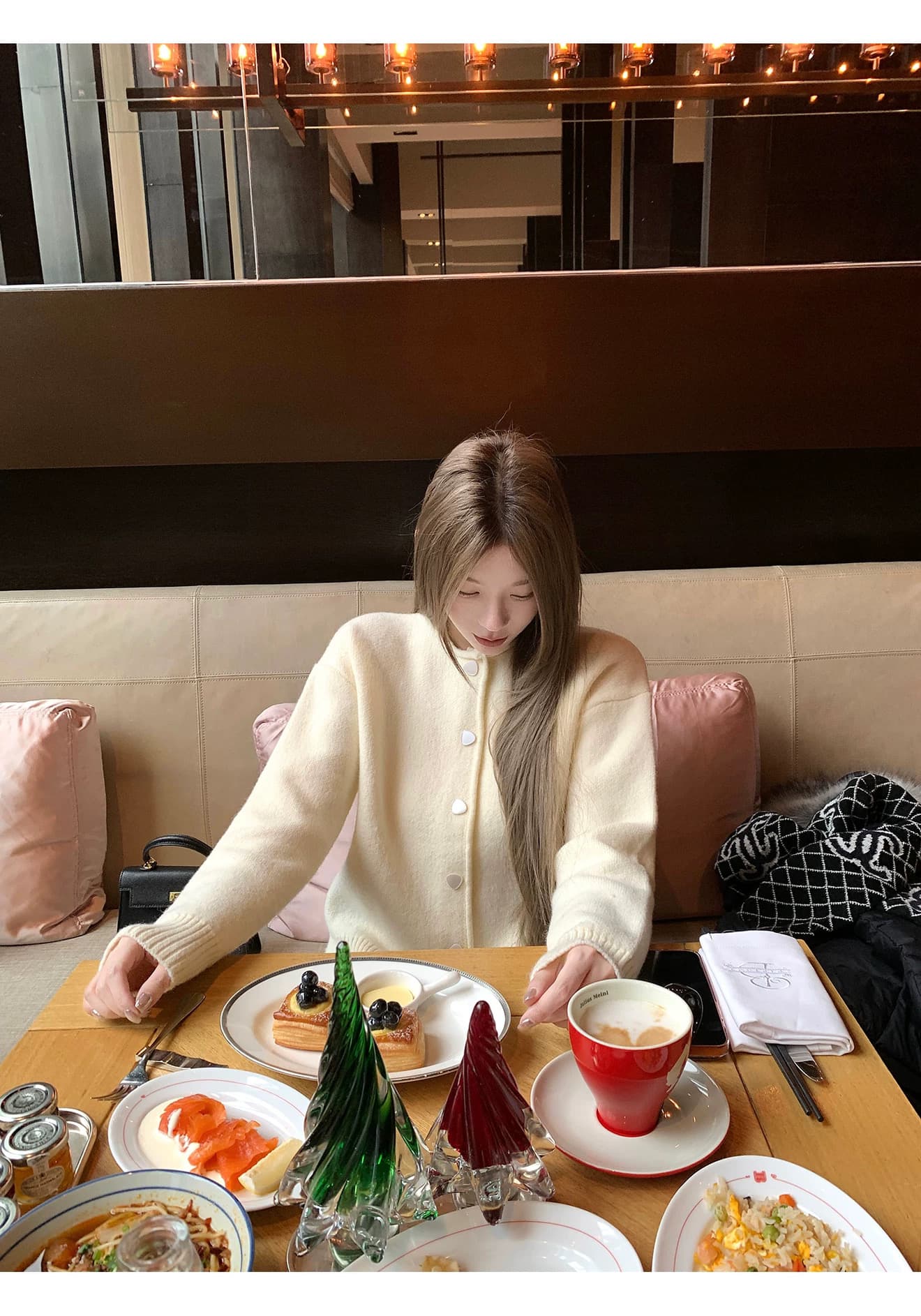 라운드 넥 긴팔 인사이드 가져 가라. 기본 셔츠 여성 봄 가을 루즈핏 디자인 센스 작은 대중 니트 오픈 가디건 맨위 상세 이미지 8