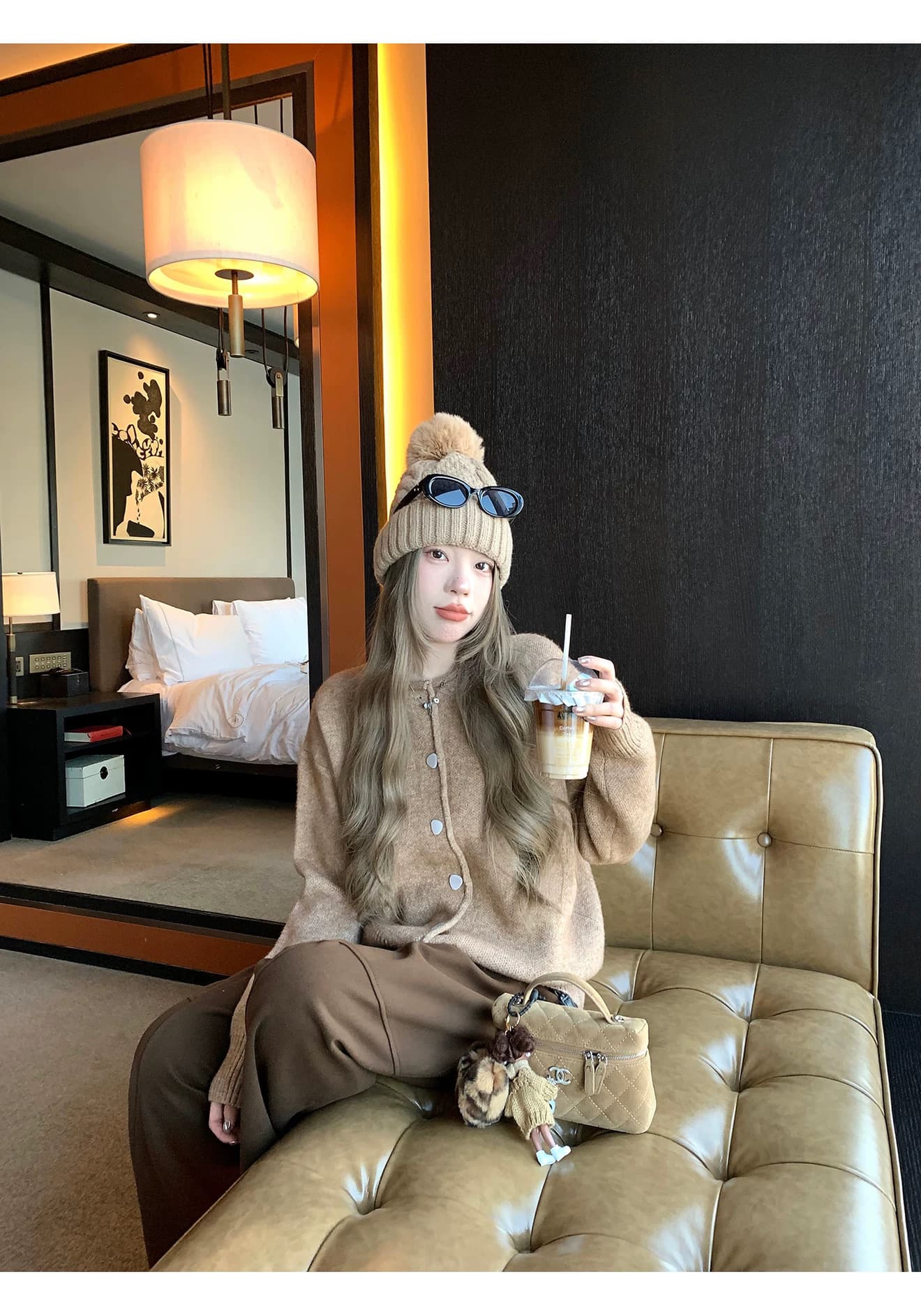 라운드 넥 긴팔 인사이드 가져 가라. 기본 셔츠 여성 봄 가을 루즈핏 디자인 센스 작은 대중 니트 오픈 가디건 맨위 상세 이미지 22