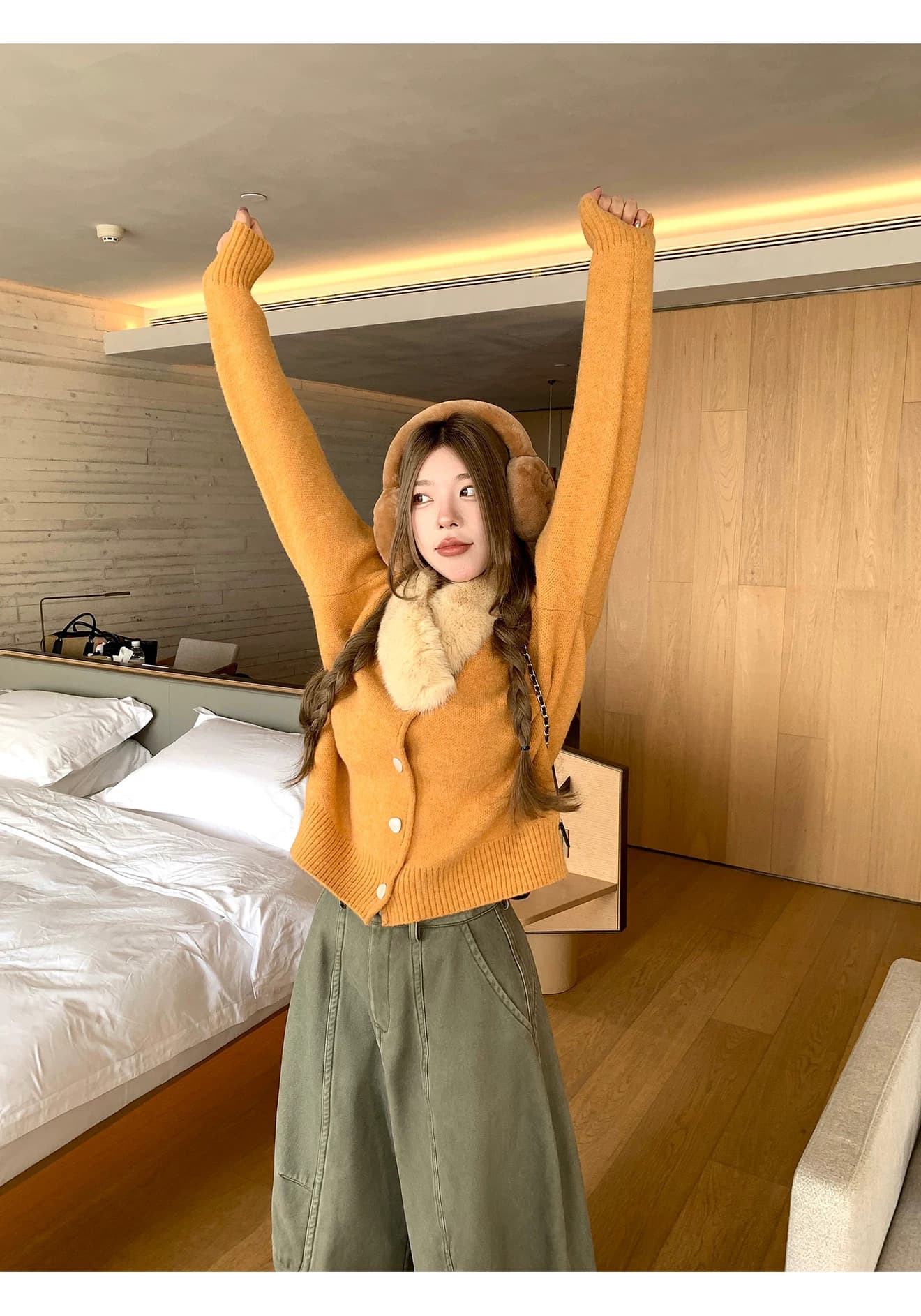 라운드 넥 긴팔 인사이드 가져 가라. 기본 셔츠 여성 봄 가을 루즈핏 디자인 센스 작은 대중 니트 오픈 가디건 맨위 상세 이미지 24