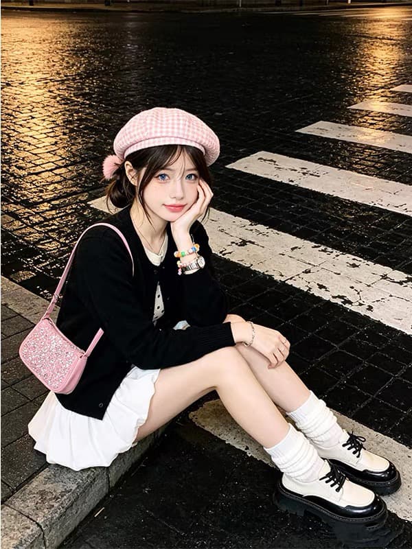 이른 가을 한 부서 분위기 센스 점프 슈트 치마 miu 인사이드 miu 가스 착용 가져 가라. 이른 가을 새로운 여성 의류 한 바람 chic 세트 상세 이미지 2