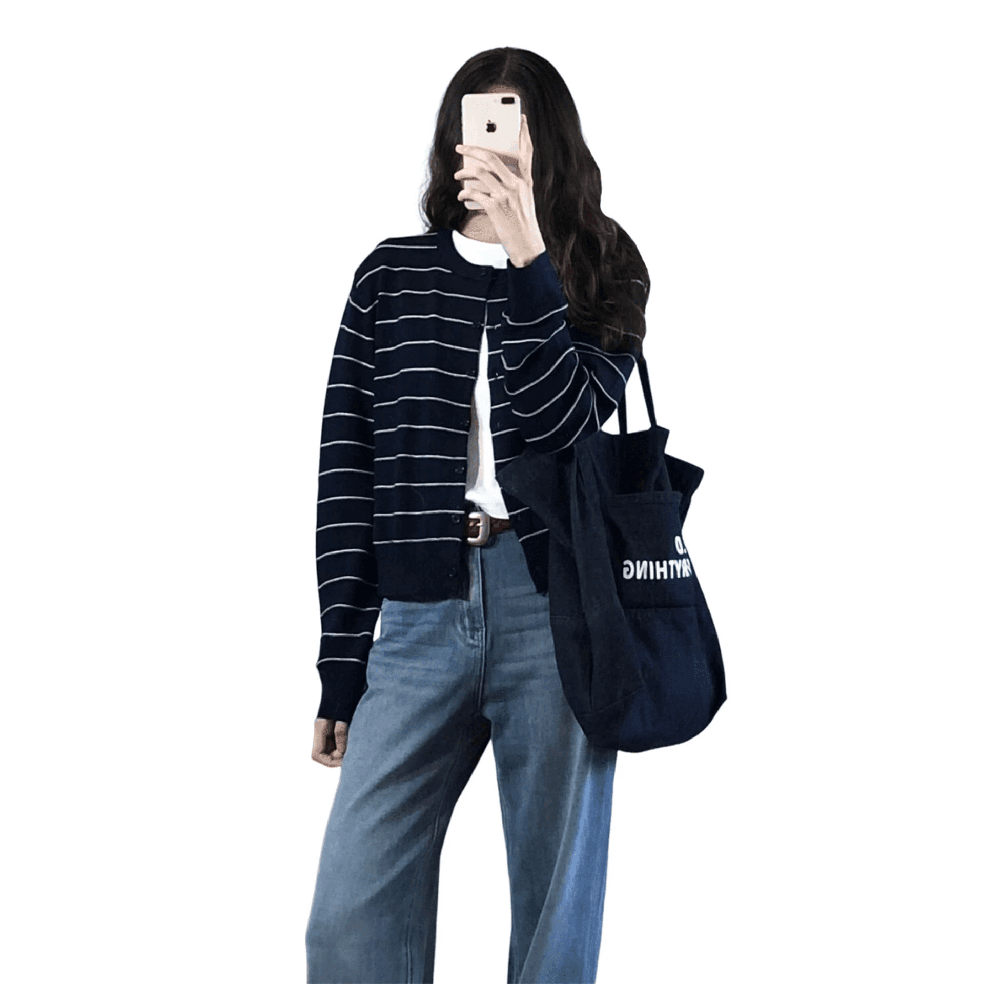 2026 새로운 느긋한 바람 배색 스트라이프 니트 오픈 가디건 여성 가을 한 부서 고급 센스 캐주얼 다용도 작은 맨위 이미지 5