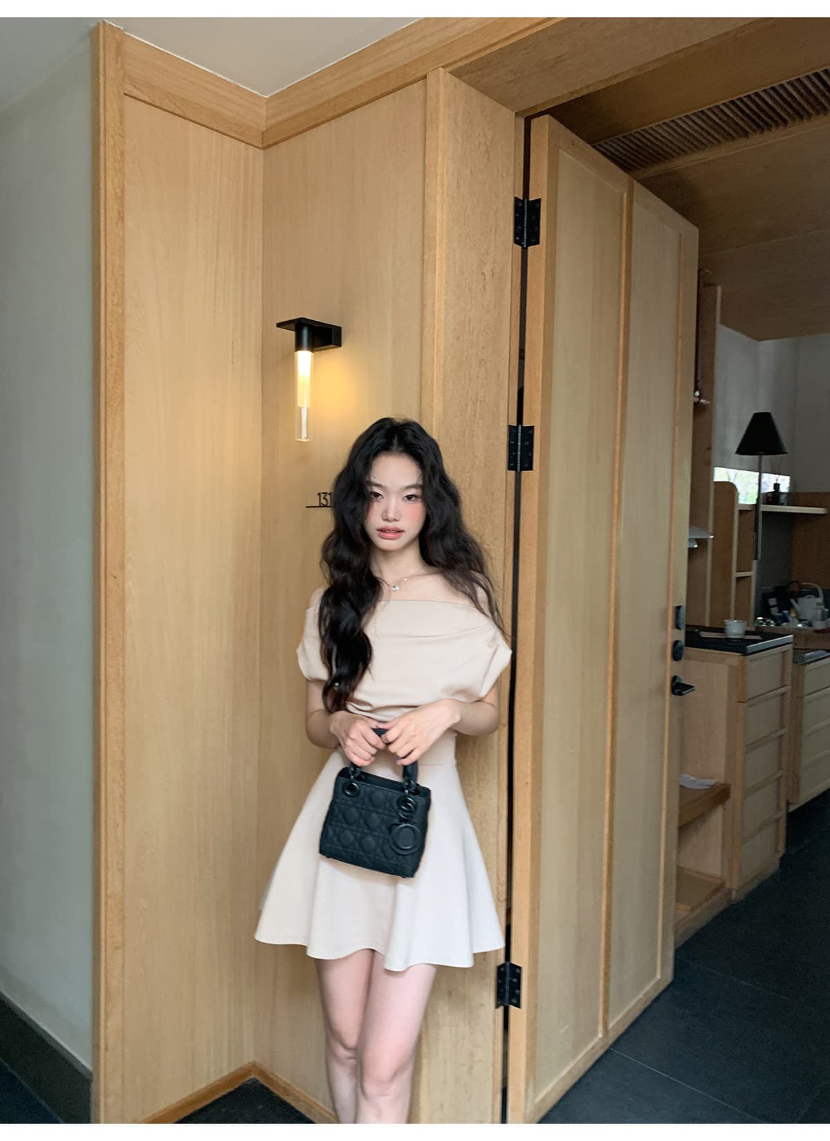 프랑스식 품격 순수한 욕망 섹시함 오프숄더 여성 드레스 여름 새로운 허리 수축 슬림해 보이는 외국 가스 한 마디 짧은 치마 상세 이미지 10