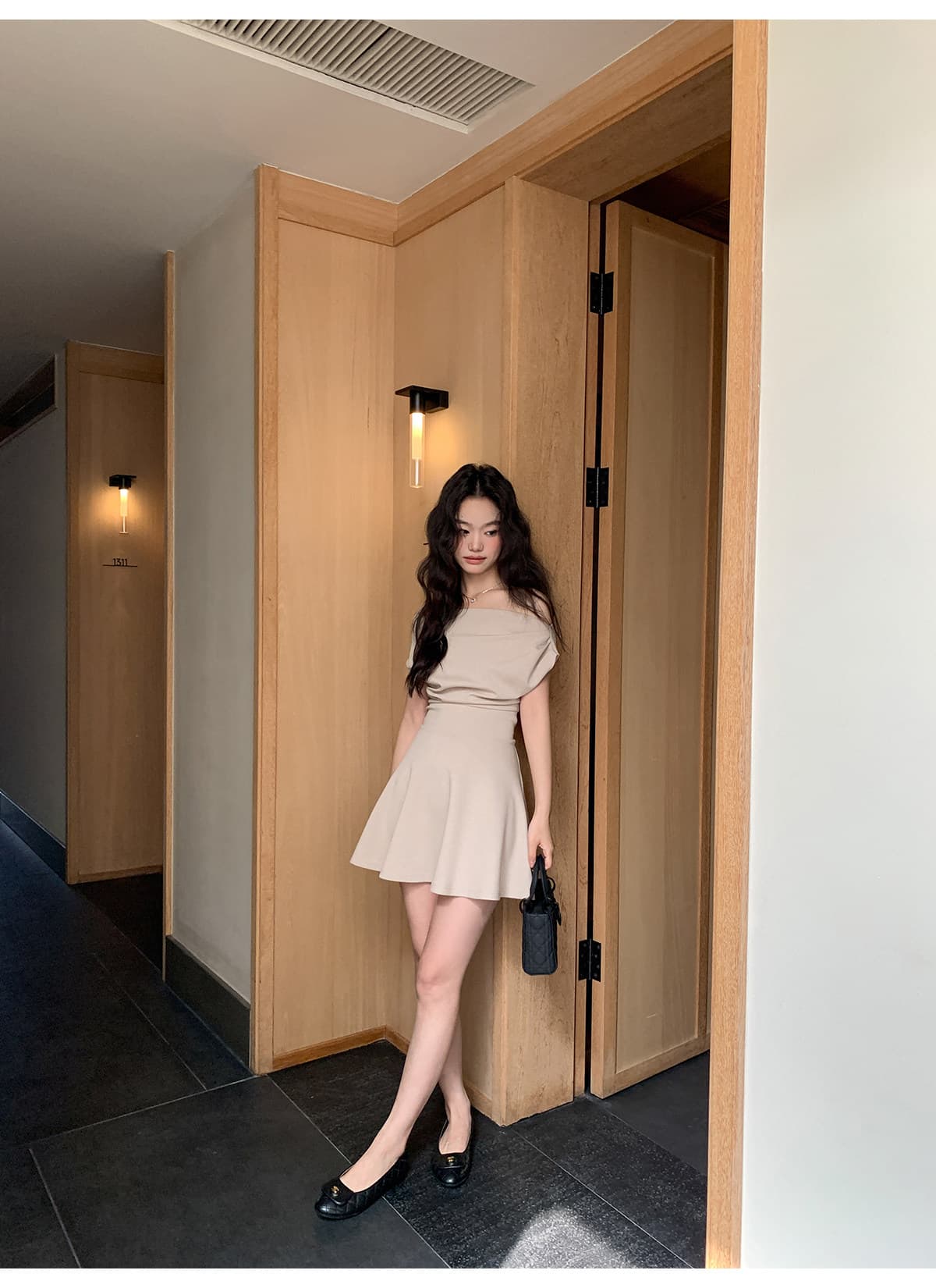 프랑스식 품격 순수한 욕망 섹시함 오프숄더 여성 드레스 여름 새로운 허리 수축 슬림해 보이는 외국 가스 한 마디 짧은 치마 상세 이미지 11