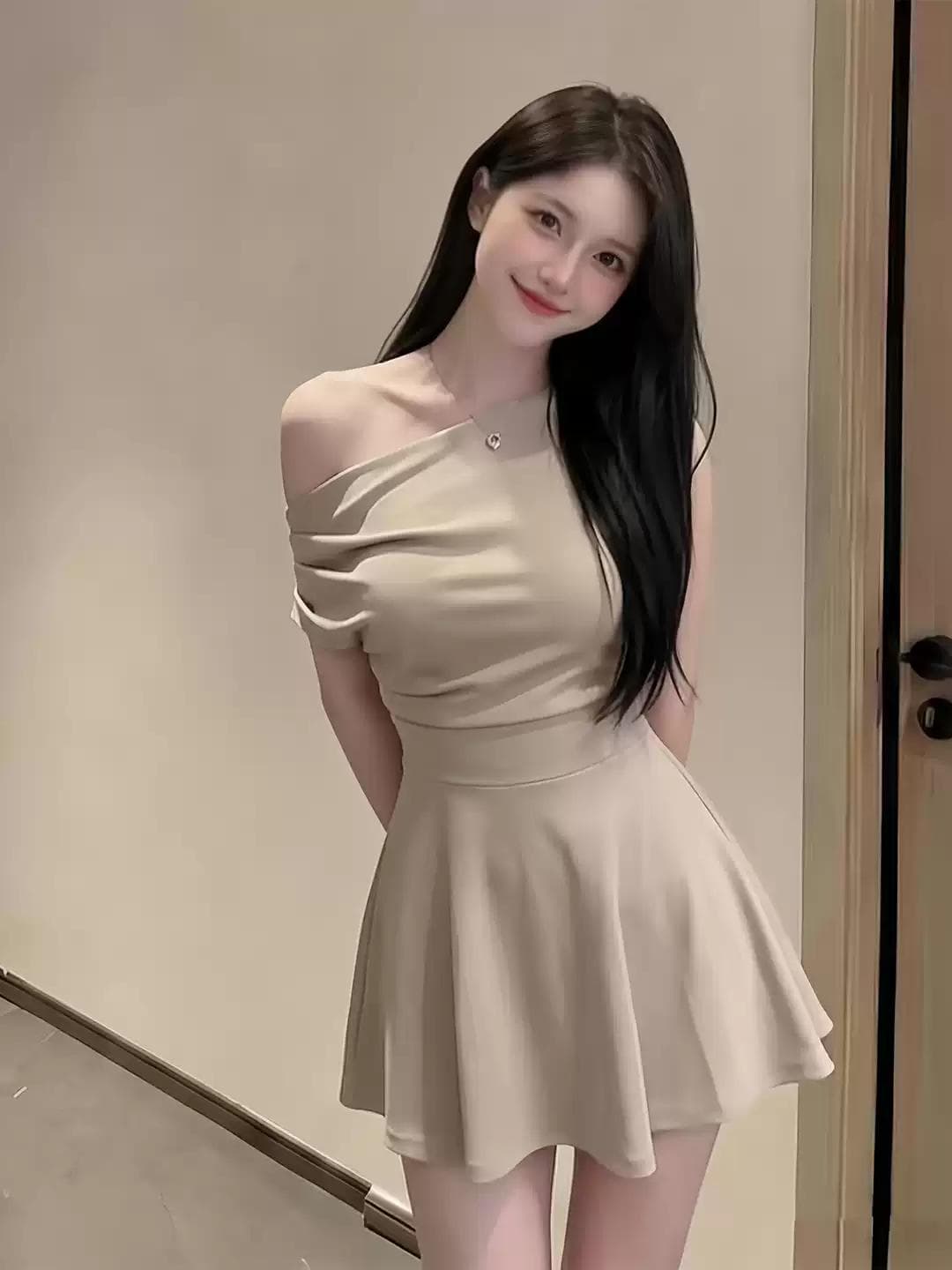 빛 요리 한 로얄 자매 착용 가져 가라. 고급 센스 품격 허리 수축 슬림해 보이는 미니 스커트 고유 한 슈퍼 잘 생긴 ~ 중 드레스 2026 여름 이미지 4