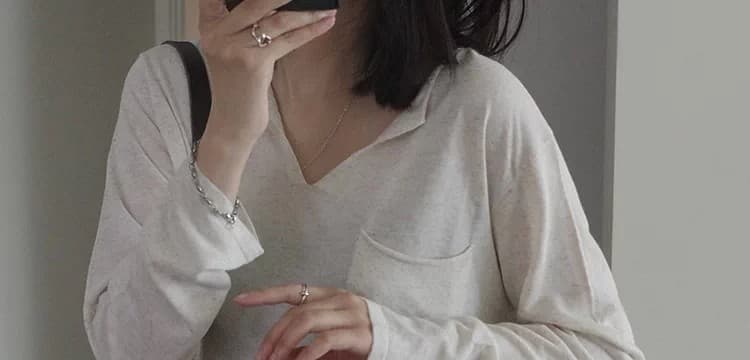 느긋한 느슨함 센스 아마 V넥 긴팔 자외선 차단 티셔츠 여성 여름 얼음 실크 반 개방 칼라 니트 에어컨 블라우스 맨위 상세 이미지 37