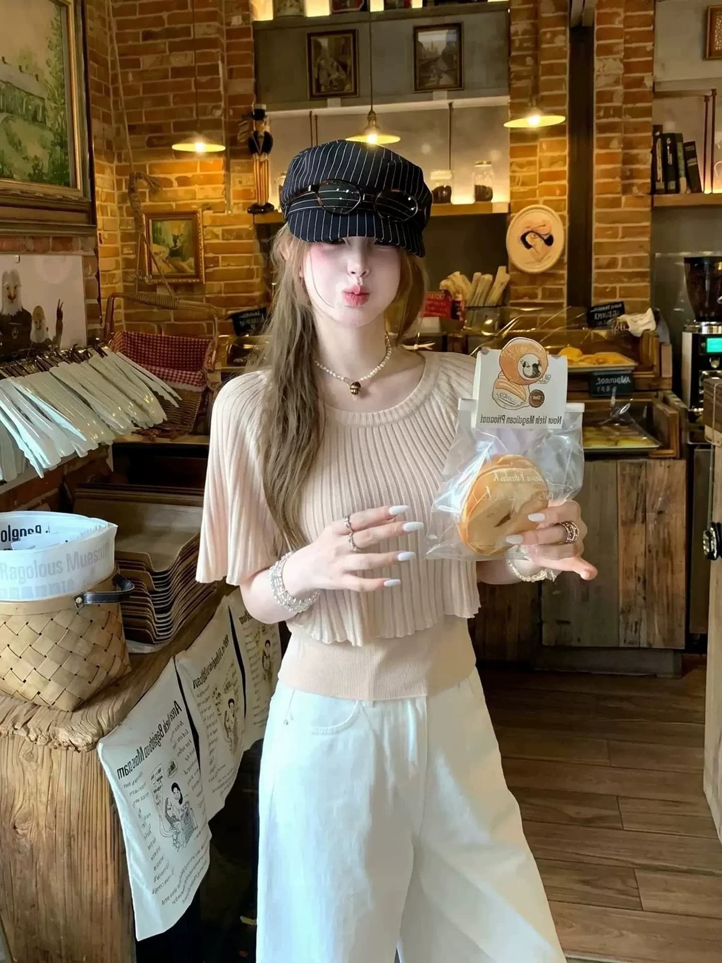 고유 한 아름다운 그레이트 봐. 의류 여성 2026 년 여름 새로운 디자인 센스 숄 핑크색 망토 투피스 슈트 상세 이미지 5