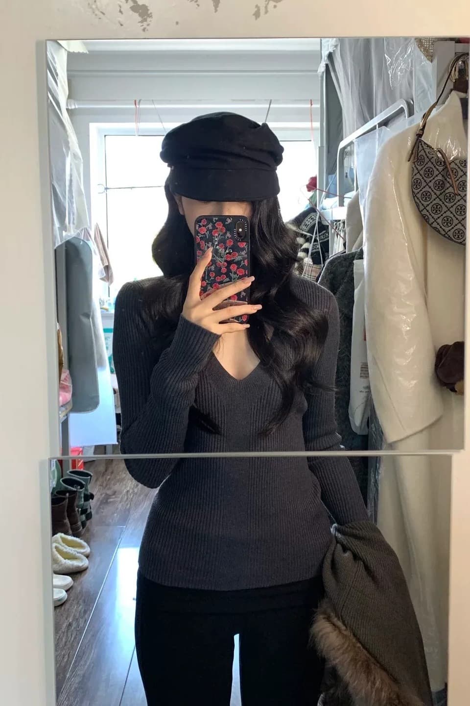 프랑스식 빛 요리 한 이른 가을 낮은 네크라인 기본 셔츠 여성 인사이드 가져 가라. 프로 피부 스웨터 고급 질감 몸매 가꾸기 긴팔 니트 맨위 이미지 5