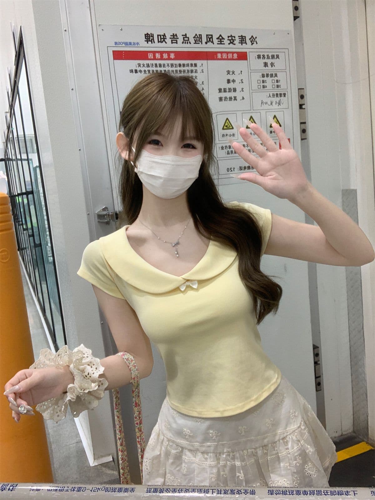 순수한 욕망 달콤함 베이비 칼라 반팔 티셔츠 여성 여름 새로운 연령 감소 쇼트 스타일 슬림해 보이는 순면 긍정적 인 어깨 다용도 맨위 상세 이미지 22