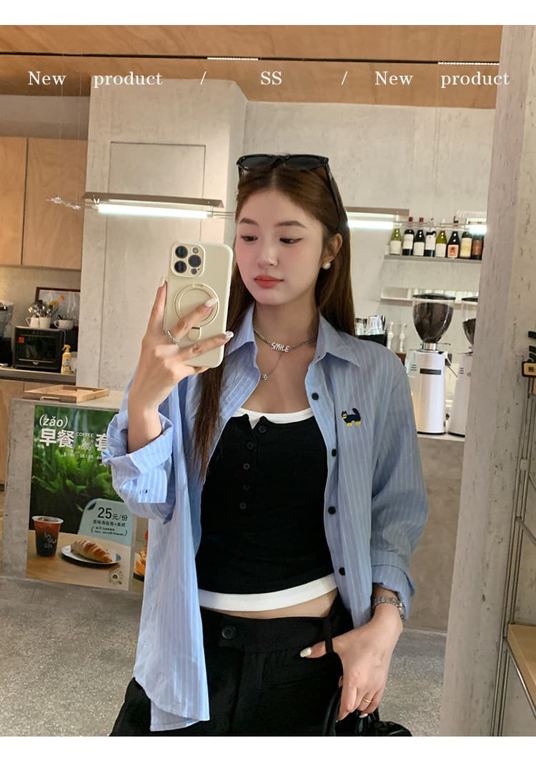 빨간색 리본 가슴 패드 캐미솔 인사이드 가져 가라. 봄 여름 새로운 페이크 레이어드 만나는 민소매 맨위 상세 이미지 2