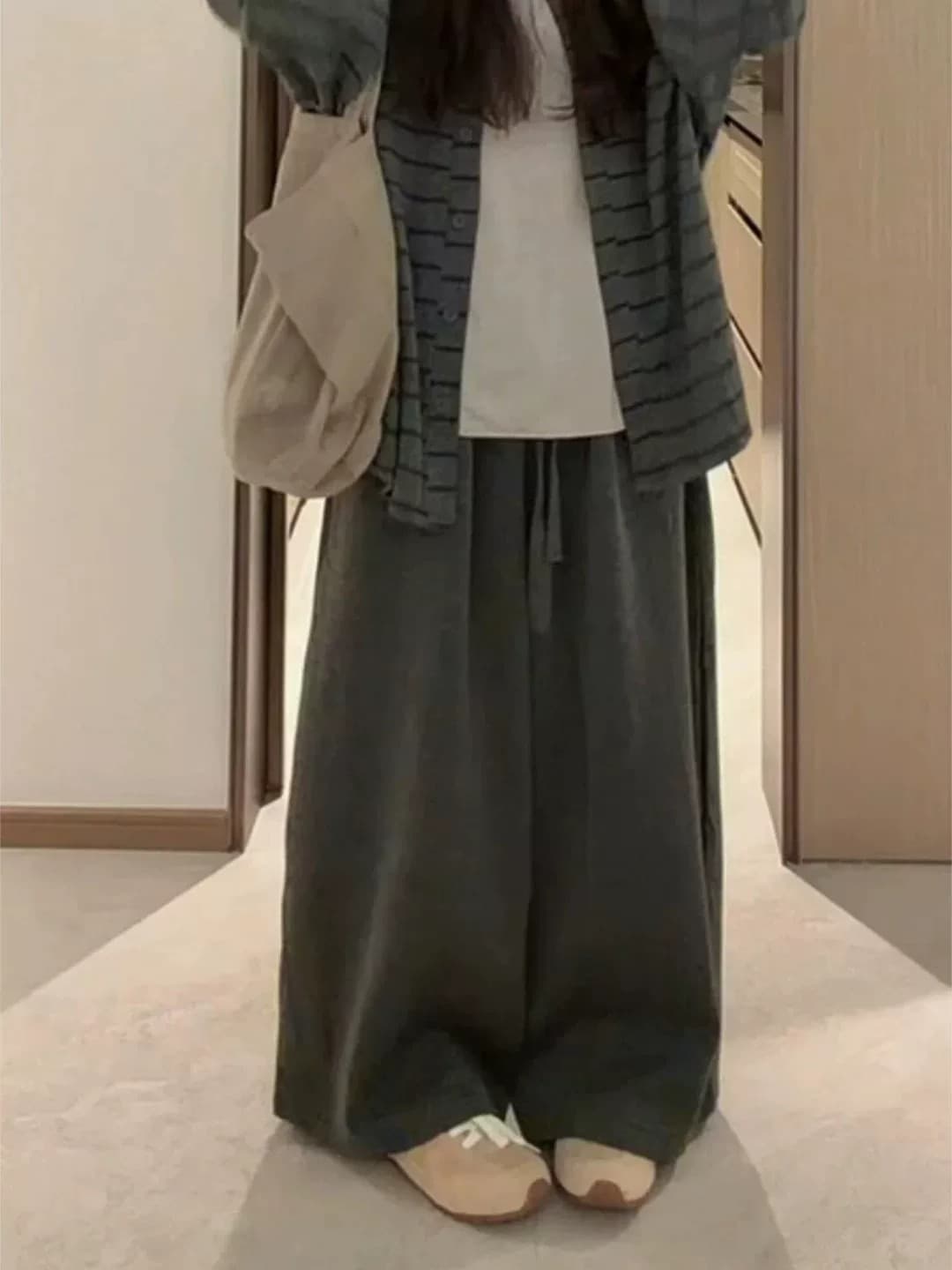 2026 슈퍼 화재 이른 가을 자이언트 잘 생긴 ~ 중 착용 가져 가라. 스트라이프 스웨터 여성 코트 루즈핏 느긋한 바람 한 부서 니트 오픈 가디건 상세 이미지 4