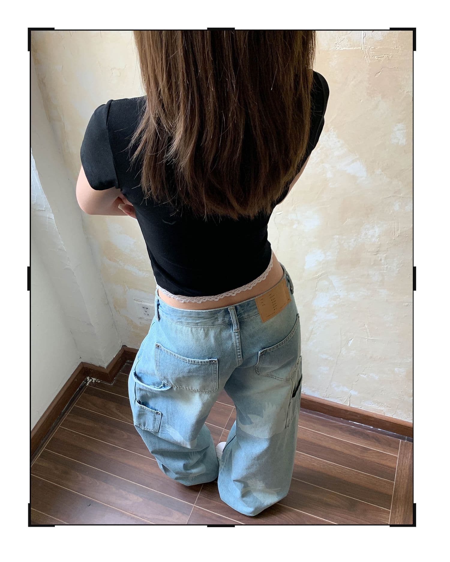 40 좋은 면 아메리칸 레트로 진주 징 핫걸 반팔 여름 새로운 고급 센스 다용도 새싹 측면 티셔츠 맨위 상세 이미지 9