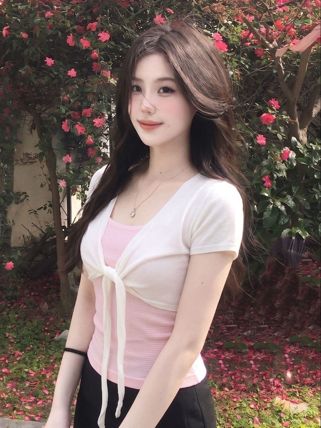 비밀 루트 리브 사람들 면 스트랩 반팔 오픈 가디건 여성 여름 몸매 가꾸기 스트라이프 캐미솔 투피스 세트 맨위 상세 이미지 3