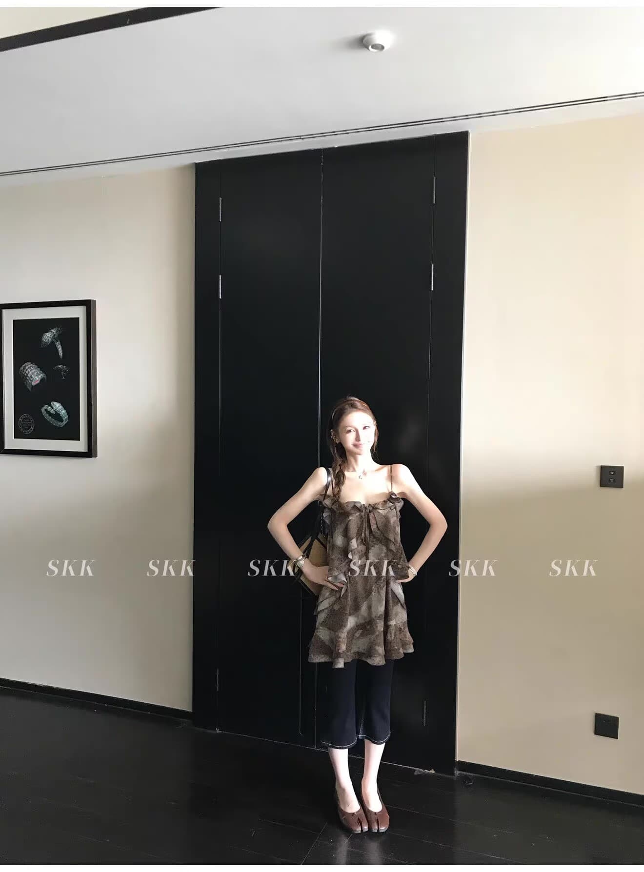 수리 용량 좁은 에디션 데님 yyds 주간 실크 코튼 아메리칸 펭 넓적 다리 몸매 가꾸기 7 점 capri 부츠컷 청바지 상세 이미지 13
