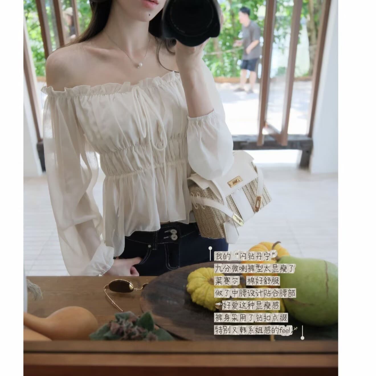 토끼 버블 꽃차 단 닝 휴일 오리지널 디자인 라이 경기 서울 펭 넓적 다리 원본 암소 색상 9 포인트 부츠컷 청바지 이미지 5