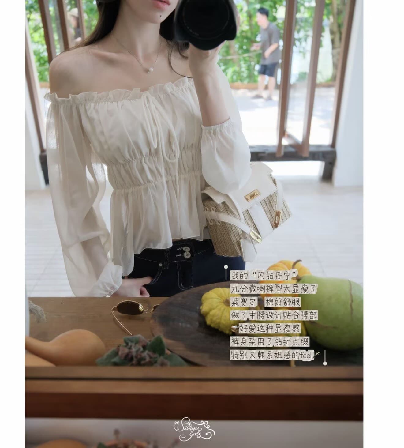 토끼 버블 꽃차 단 닝 휴일 오리지널 디자인 라이 경기 서울 펭 넓적 다리 원본 암소 색상 9 포인트 부츠컷 청바지 상세 이미지 7