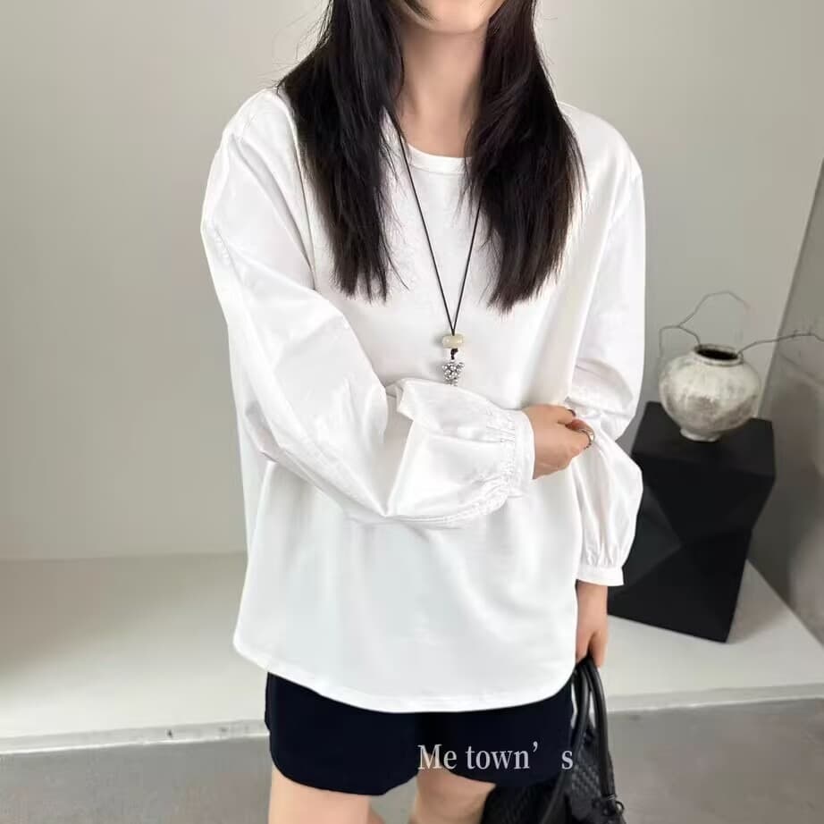 열세 개 높음 물품 레이스 조각 이후 트임 셔츠 2026 이른 봄 새로운 한국 스타일 캐주얼 다용도 루즈핏 셔츠