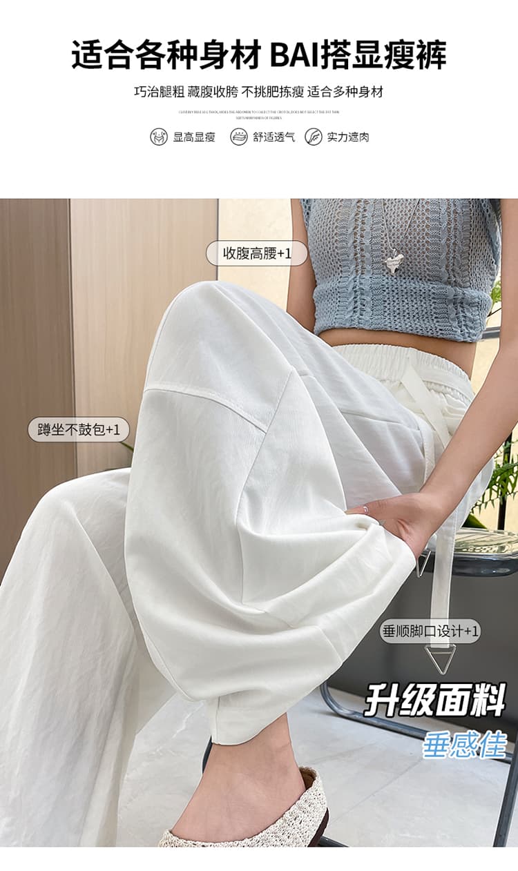 실사 2026 여름 새로운 주간 실크 데님 모통이 칼 바지 얇은 스타일 부드러운 데님 낫 바지 바나나 바지 여성 상세 이미지 10