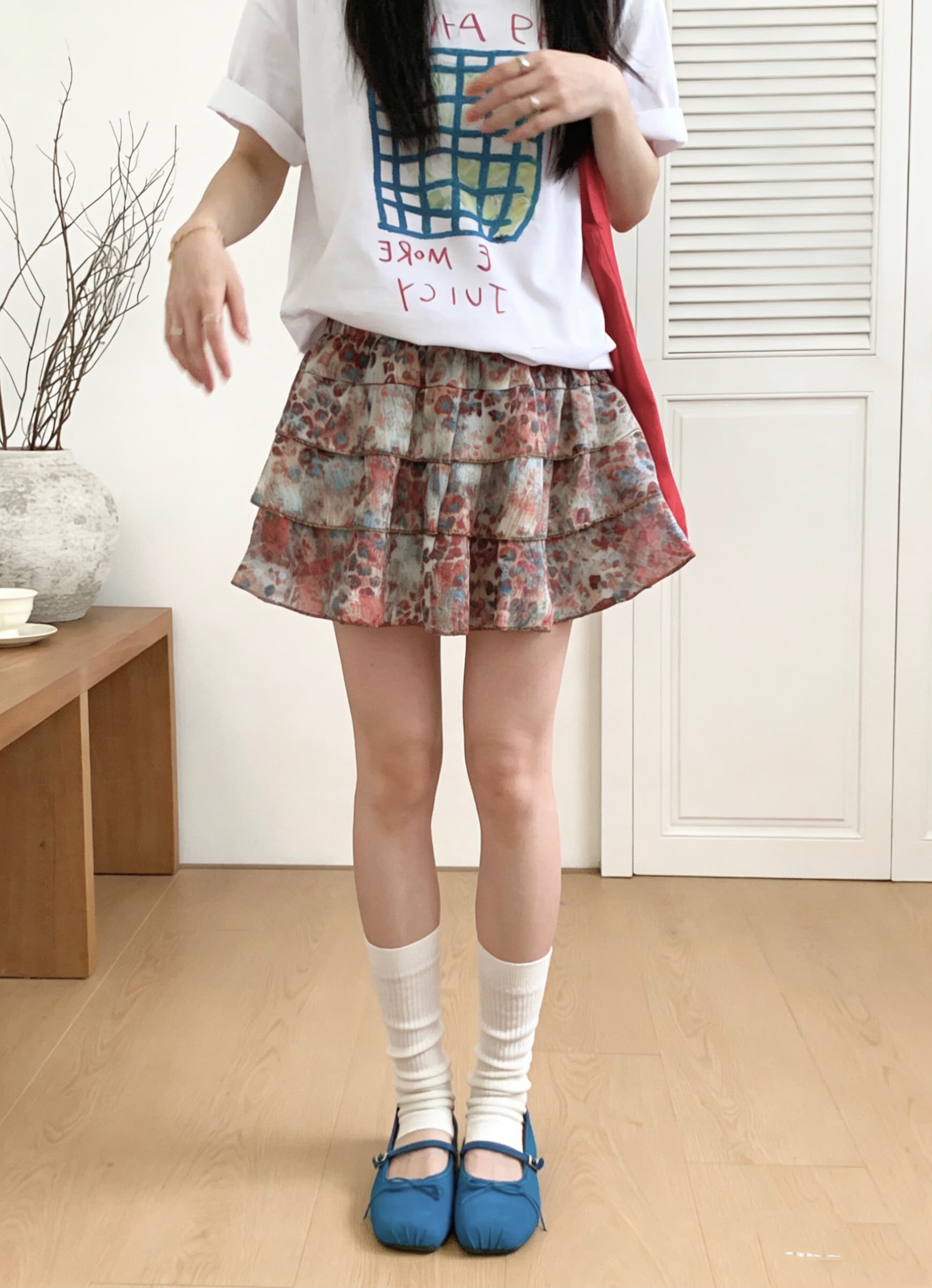 실사 레오파드 무늬 프릴 퍼프 케이크 드레스 여성 여름 핫걸 한 마디 바람 하이웨이스트 슬림해 보이는 다용도 반신 스커트 상세 이미지 10