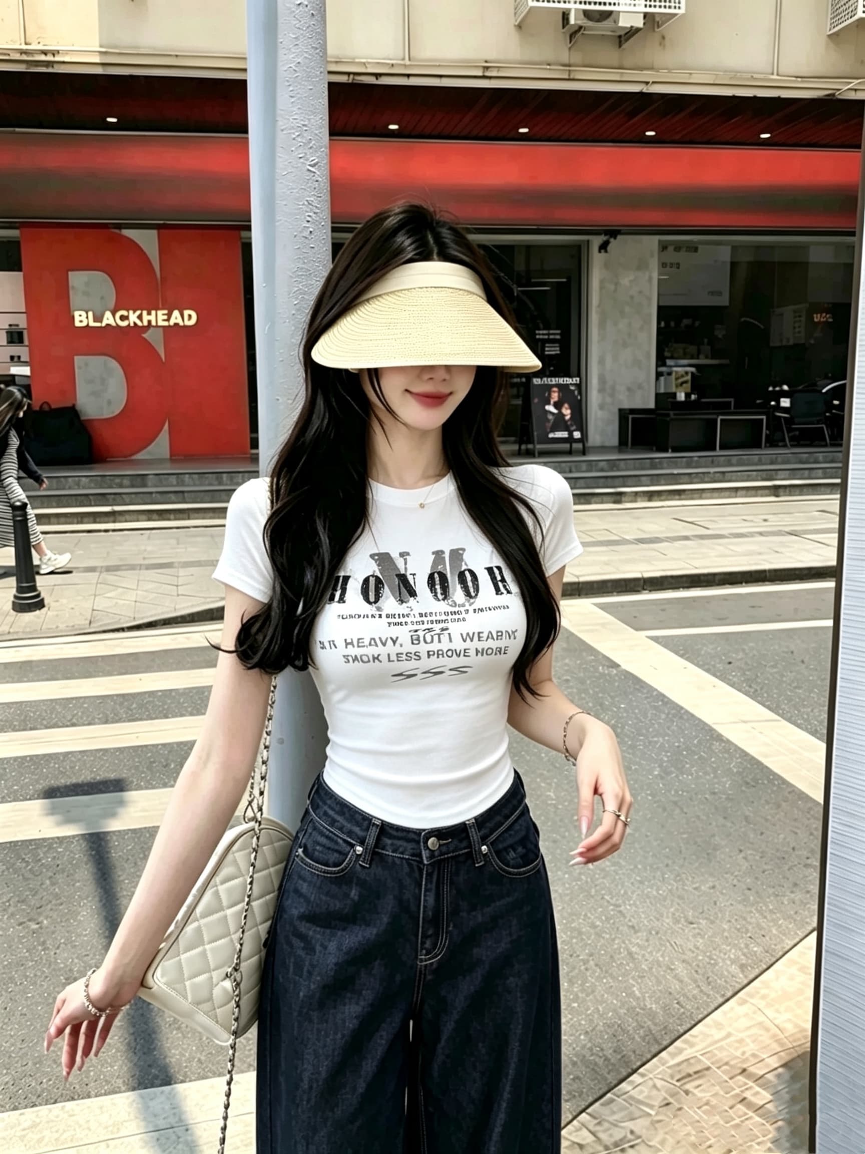 실사 여름 달콤한 스타일 알파벳 프린트 반팔 티셔츠 몸매 가꾸기 슬림해 보이는 여성 원피스 벨트 가슴 패드 의류 상세 이미지 2