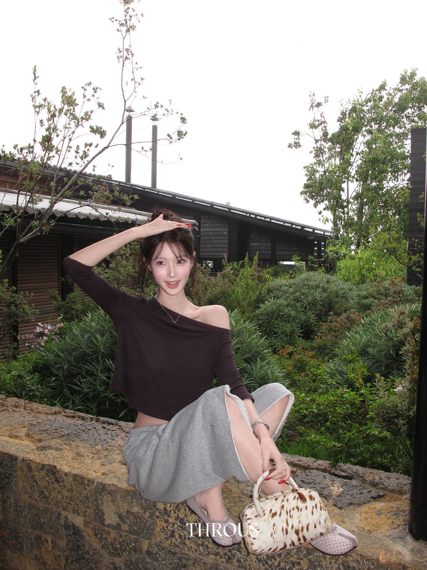 2026 새로운 시간 아직 없습니다. 명중 셔츠 라이 경기 서울 비스듬한 어깨 루즈핏 반소매 티셔츠 여성 여름 캐주얼 맨위 상세 이미지 20