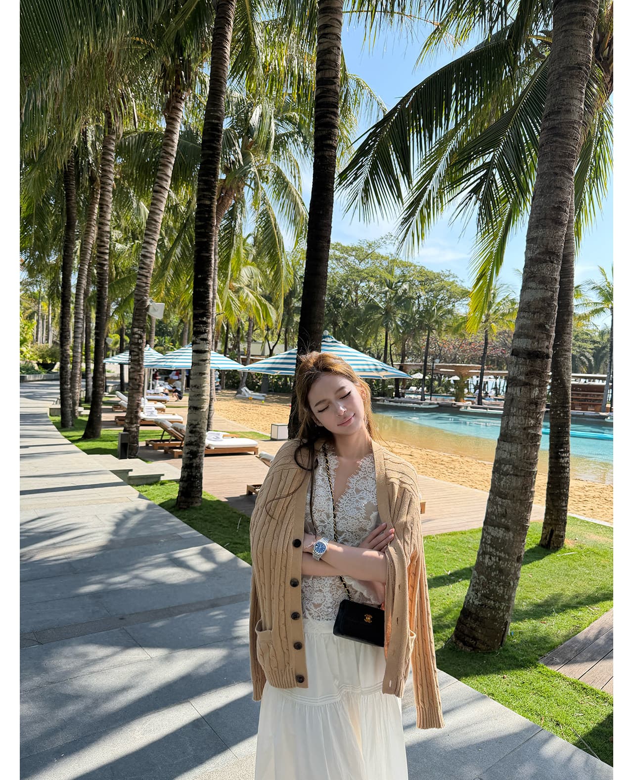 eewen la mode 무거운 작업 센스 레이스 라미 패치워크 반팔 슬림해 보이는 상세 이미지 30
