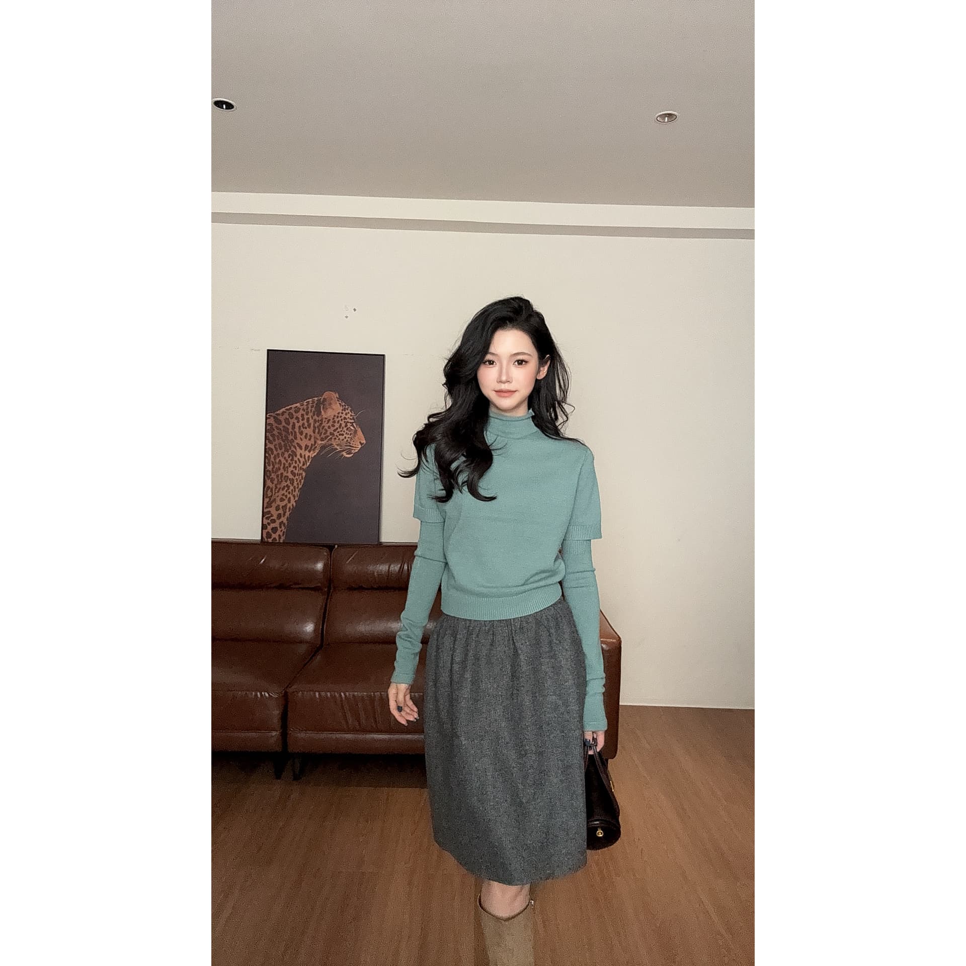 zouyashifa 작은 대중 디자인 센스 품격 캐주얼 고급 센스 모직물 맨위 ysa26820 상세 이미지 3