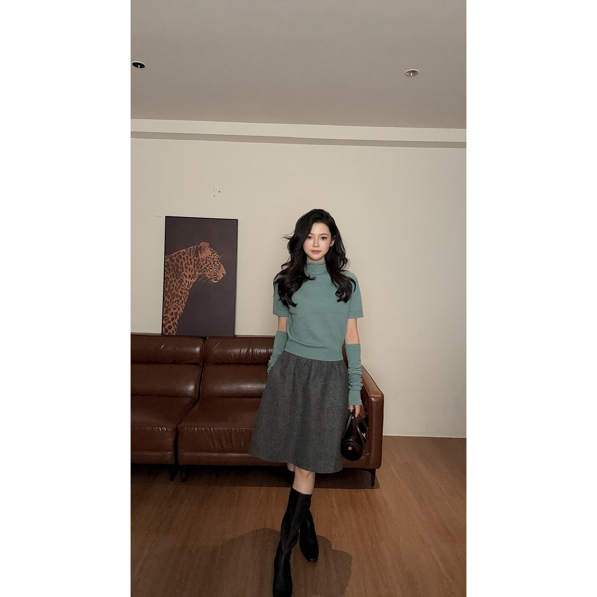 zouyashifa 작은 대중 디자인 센스 품격 캐주얼 고급 센스 모직물 맨위 ysa26820 상세 이미지 4