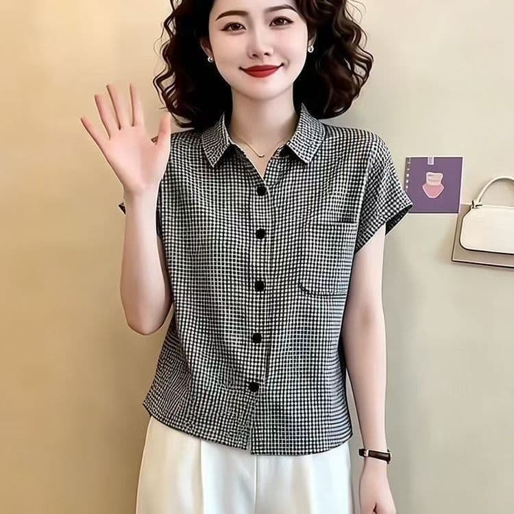여름 새로운 일본과 한국 품격 출퇴근 고급 셔츠 문예 반팔 슬림해 보이는 오픈 가디건 맨위