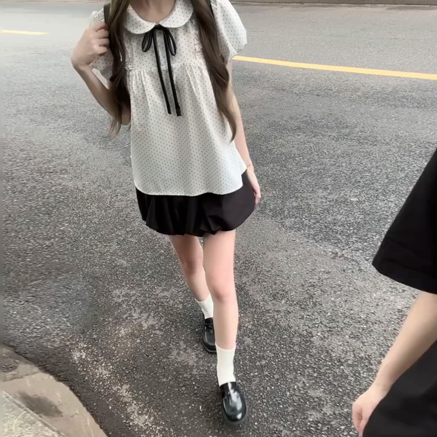 루즈핏 반팔 셔츠 2026 새로운 여름 도트 무늬 셔츠 반팔 학생 다용도 통기성 반팔 상세 이미지 4