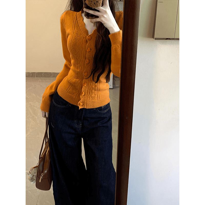 봄 가을 품격 전체 집합 ootd 순수한 욕망 착용 가져 가라. 스웨터 니트 오픈 가디건 청바지 자이언트 잘 생긴 ~ 중 투피스 슈트 상세 이미지 2