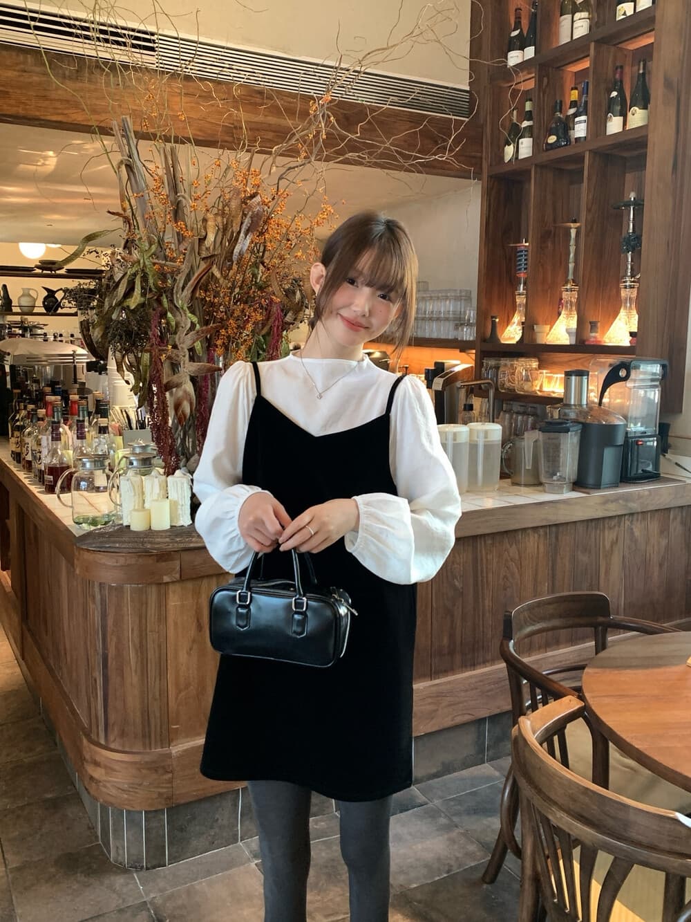 26 년 이른 봄 한 부서 단색 작은 셔츠 플러스 민소매 슬립 치마 세트 상세 이미지 8