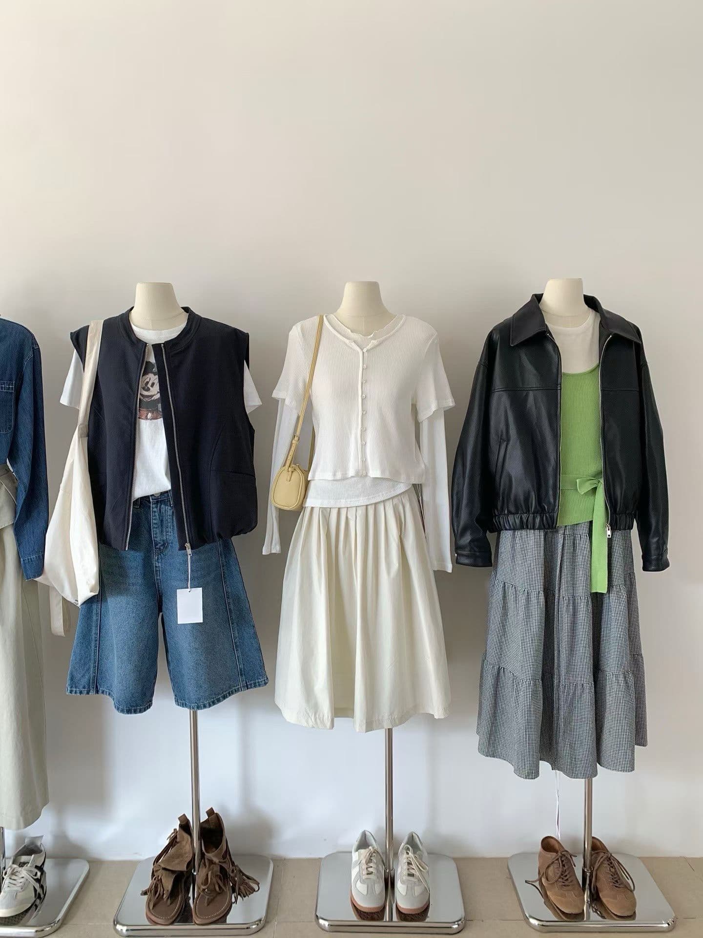 실사 26 년 이른 봄 프랑스식 레트로 체크무늬 A라인 스커트 반신 스커트 상세 이미지 11