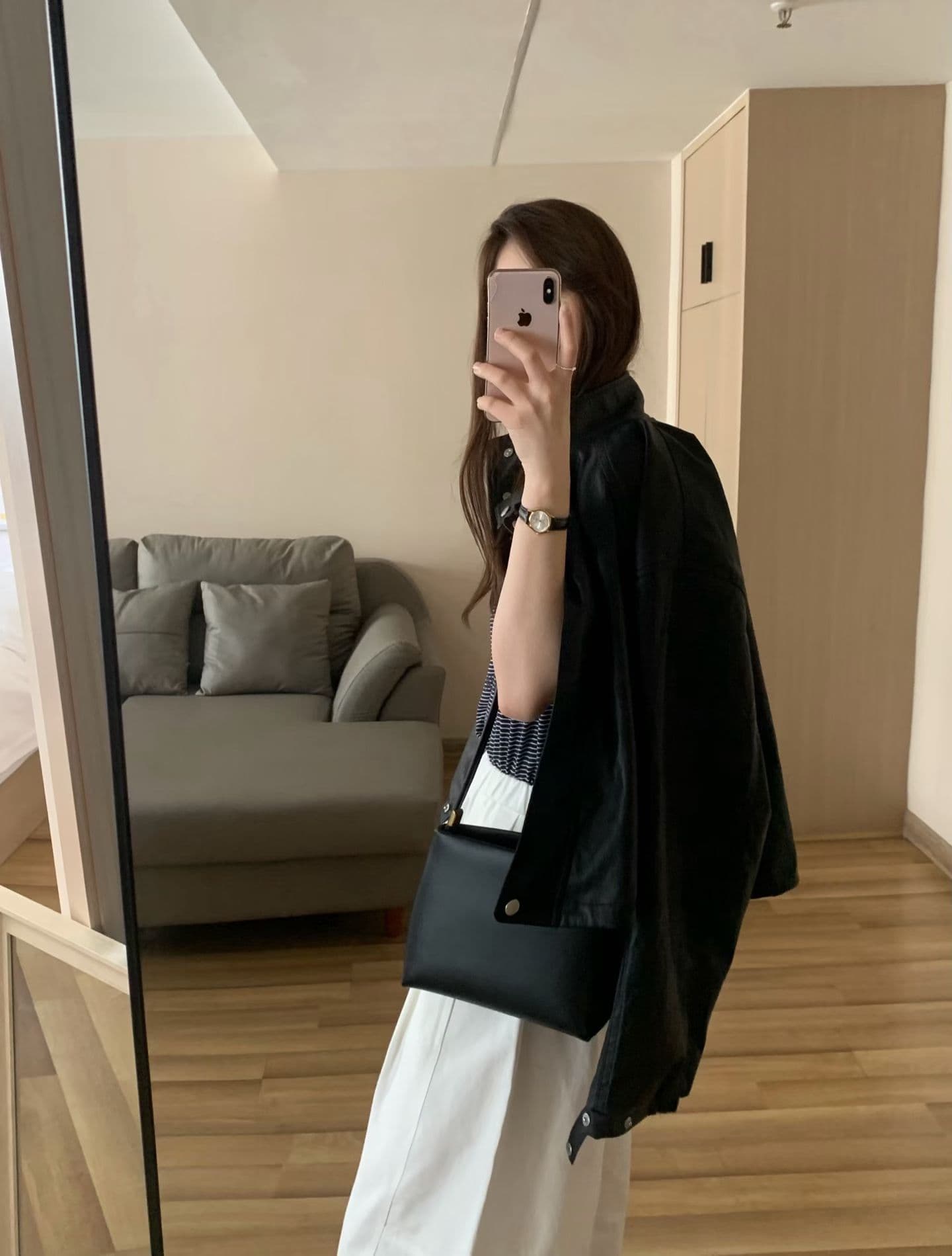 실사 26 년 이른 봄 한 부서 디자인 센스 PU 가죽 지퍼 재킷 상세 이미지 5