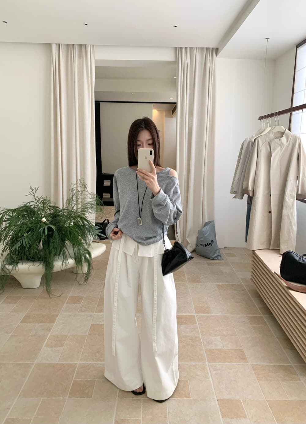 26 년 이른 봄 나만의 것을 가져와 라. 랩스커트팬츠 눈길을 끄는 폭발 하느님 바지 한 부서 플리츠 캐주얼 바지 경기 허리 로프 상세 이미지 3