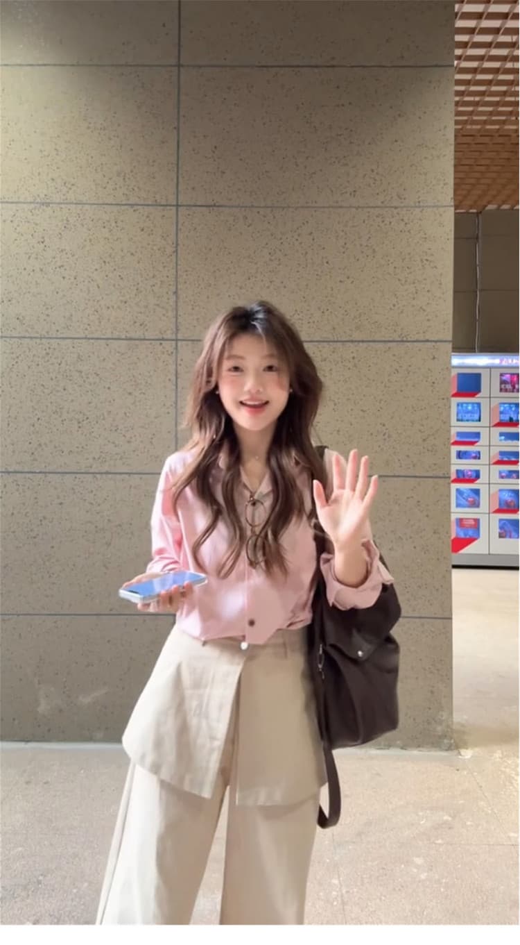 26 년 봄 한 부서 패션 착용 가져 가라. 셔츠 캐주얼 바지 랩스커트팬츠 치마 세트 3종 세트 상세 이미지 3