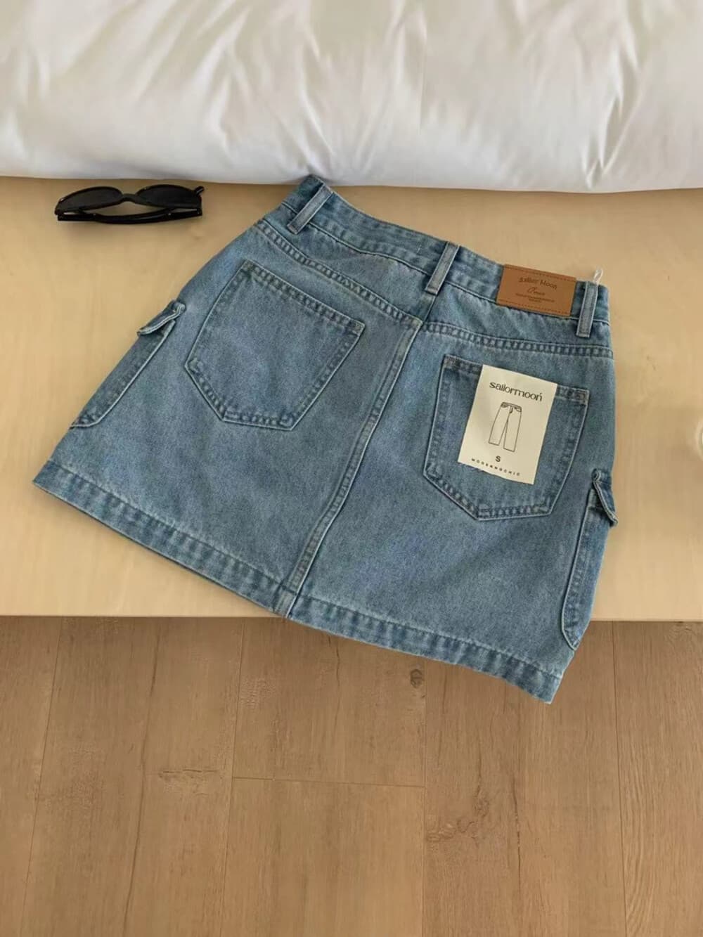 한 부서 한 마디 주머니 치마바지 노출 방지 데님 스커트 상세 이미지 24