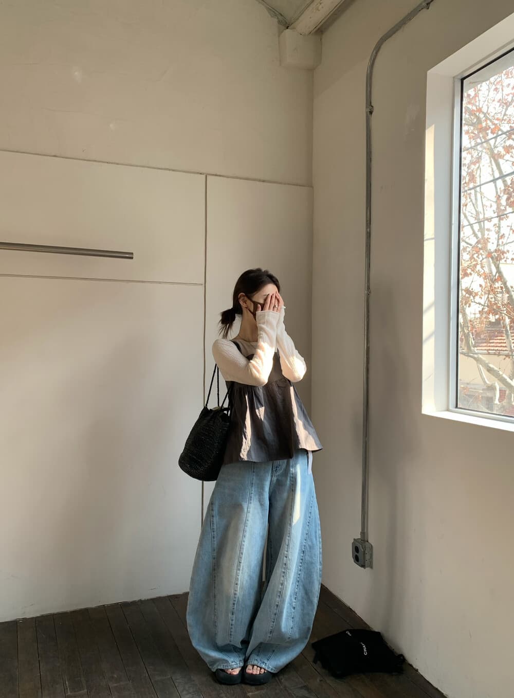26 년 봄 한국 스타일 디자인 센스 백리스 끈 스택 착용 얇은 스타일 Chic 조끼 제외 된 인사이드 가져 가라. 상세 이미지 6