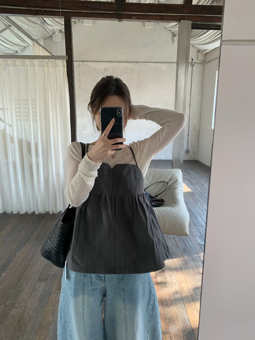 26 년 봄 한국 스타일 디자인 센스 백리스 끈 스택 착용 얇은 스타일 Chic 조끼 제외 된 인사이드 가져 가라. 상세 이미지 8