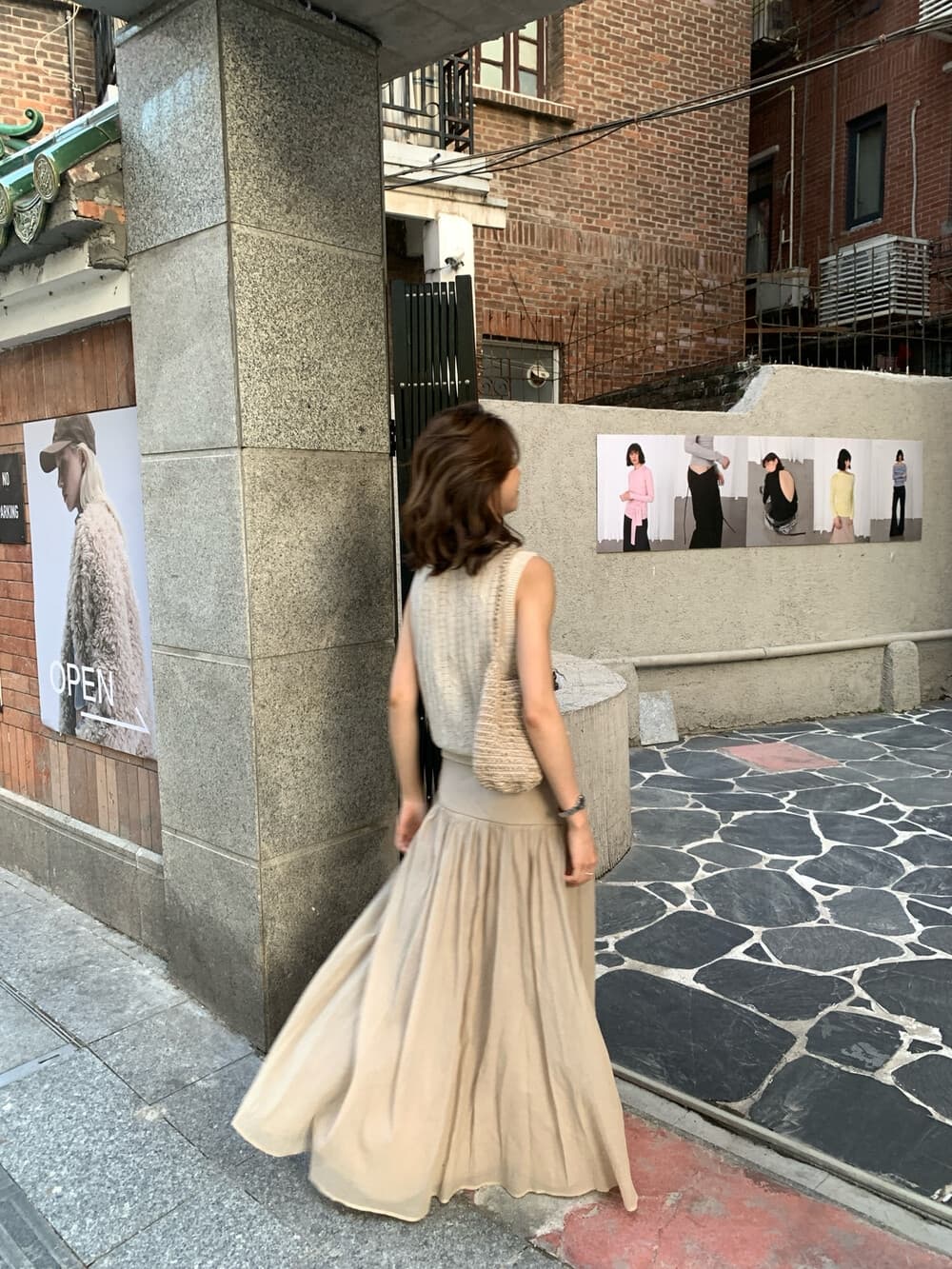 26 여름 켜기 새로운 한 부서 미니멀리즘 일상 다용도 와이드 허리 디자인 실 실 반신 스커트 상세 이미지 5
