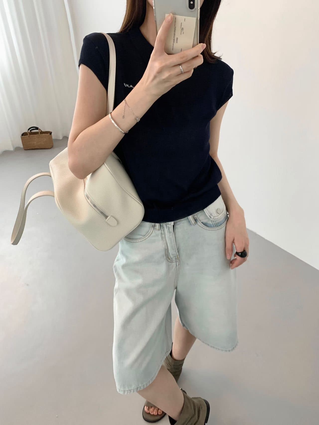 실사 여름 켜기 새로운 학원 캐주얼 신선함 POLO 칼라 자수 반팔 티셔츠 상세 이미지 7
