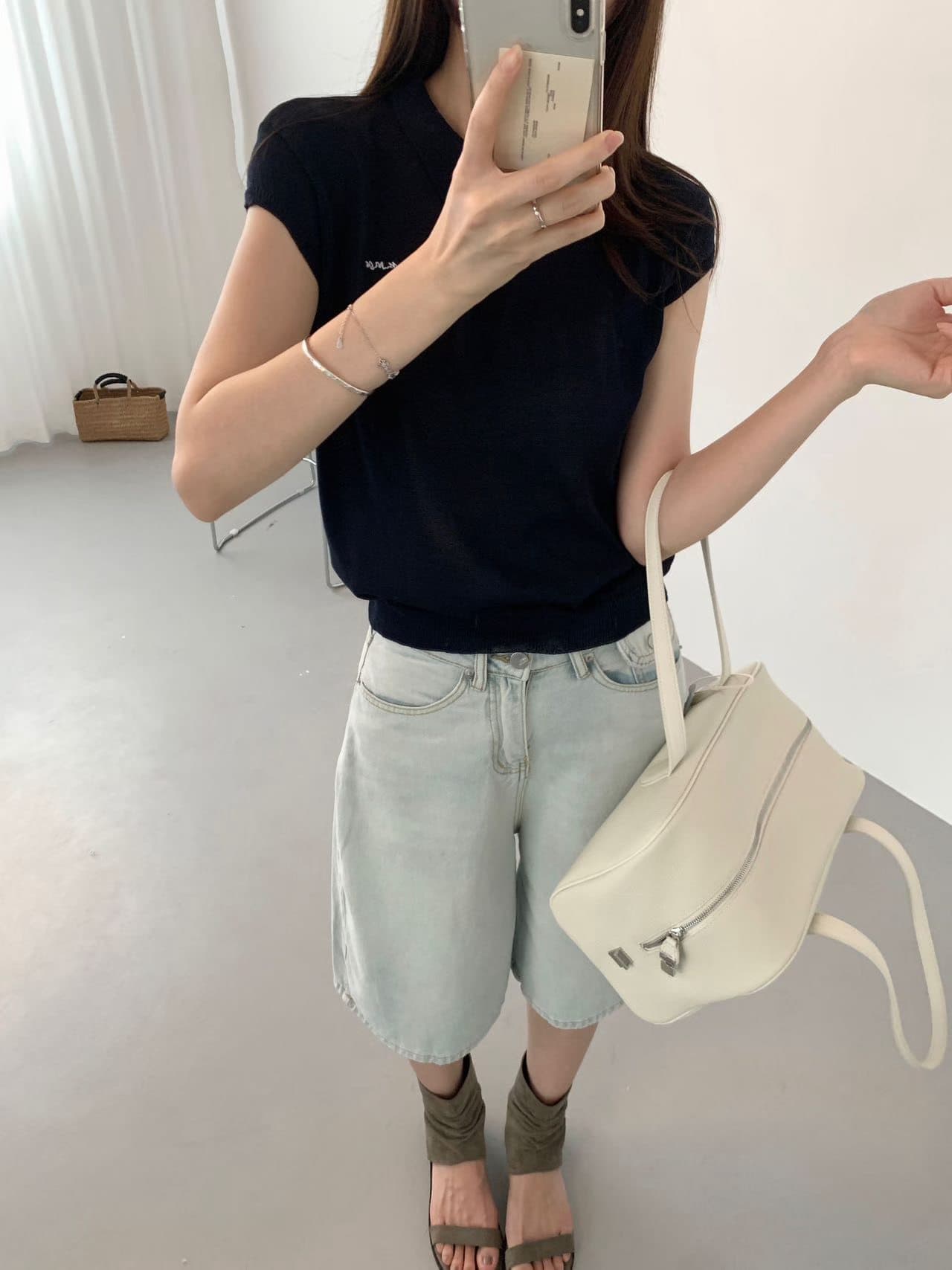 실사 여름 켜기 새로운 학원 캐주얼 신선함 POLO 칼라 자수 반팔 티셔츠 상세 이미지 10