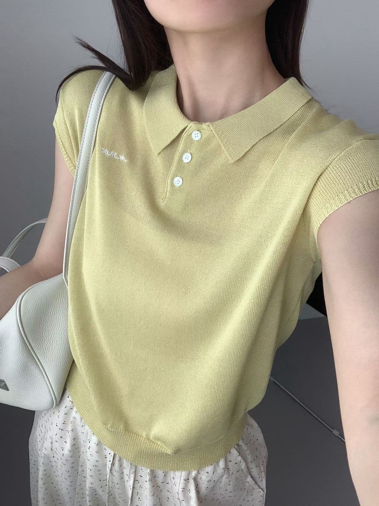 실사 여름 켜기 새로운 학원 캐주얼 신선함 POLO 칼라 자수 반팔 티셔츠 상세 이미지 18