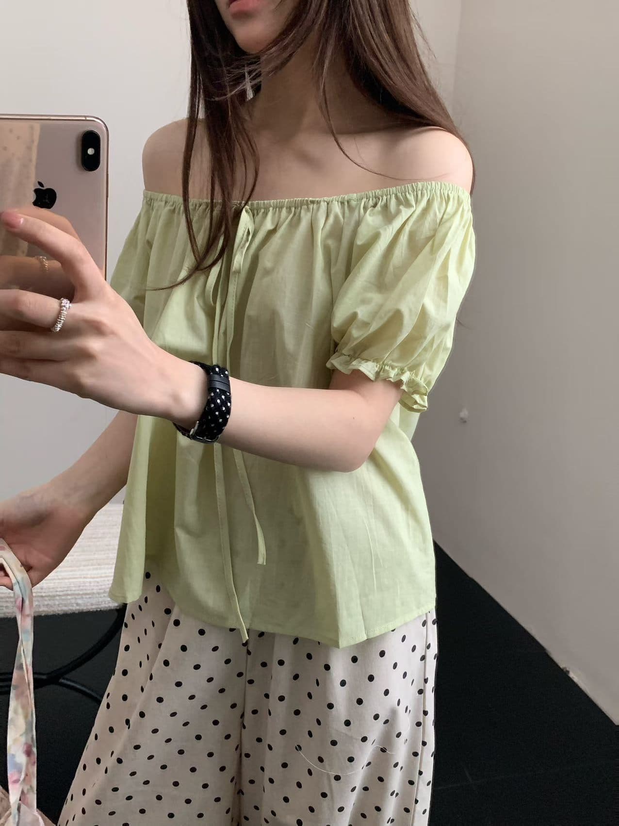 26 년 여름 켜기 새로운 도트 무늬 소녀 한 세대 같은 단락 레이스 도트 무늬 다용도 하느님 바지 캐주얼 바지 상세 이미지 4