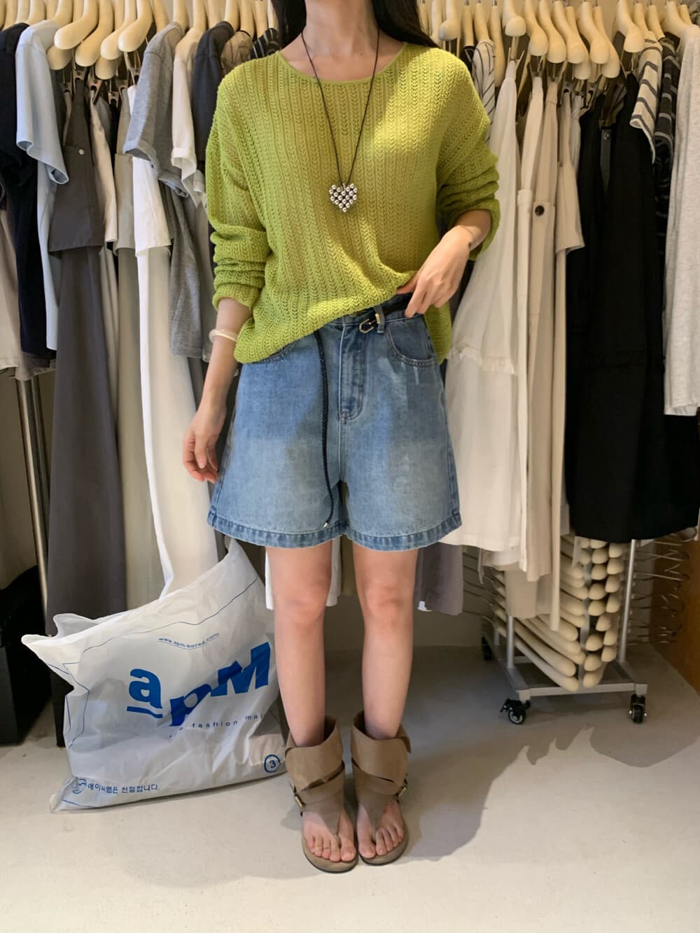 짜임 좋은 벨트 바지 종류 嘎嘎 좋은 워싱 색상 좋은 레트로 좋아 보인다. 데님 반바지 벨트 포함 상세 이미지 10