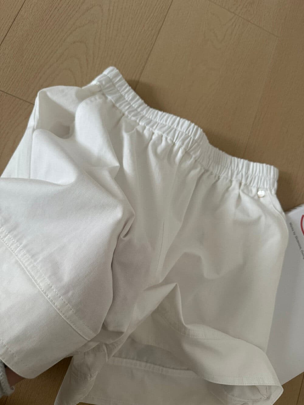 한 부서 다용도 허리밴드 반바지 여성 2026 여름 새로운 캐주얼 면 린넨 단색 워크웨어 와이드 레그 팬츠 상세 이미지 26