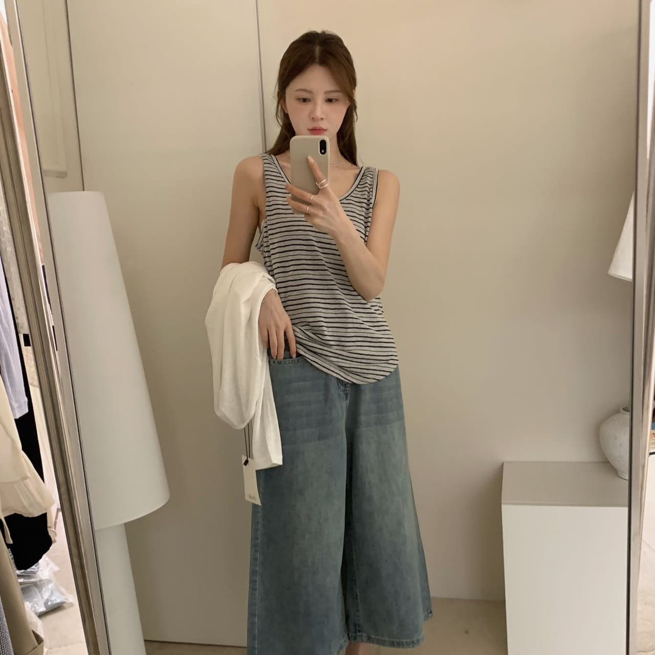 실사 26 여름 켜기 새로운 면 린넨 질감 편안함 매우 높음 다용도 조끼 이미지 5